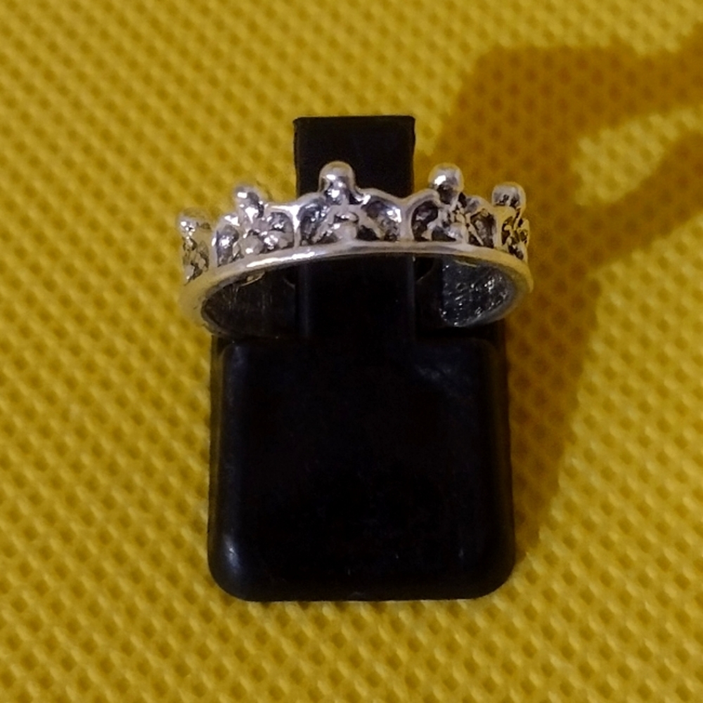 2/$10 Silver Princess Tiara Crown Ring